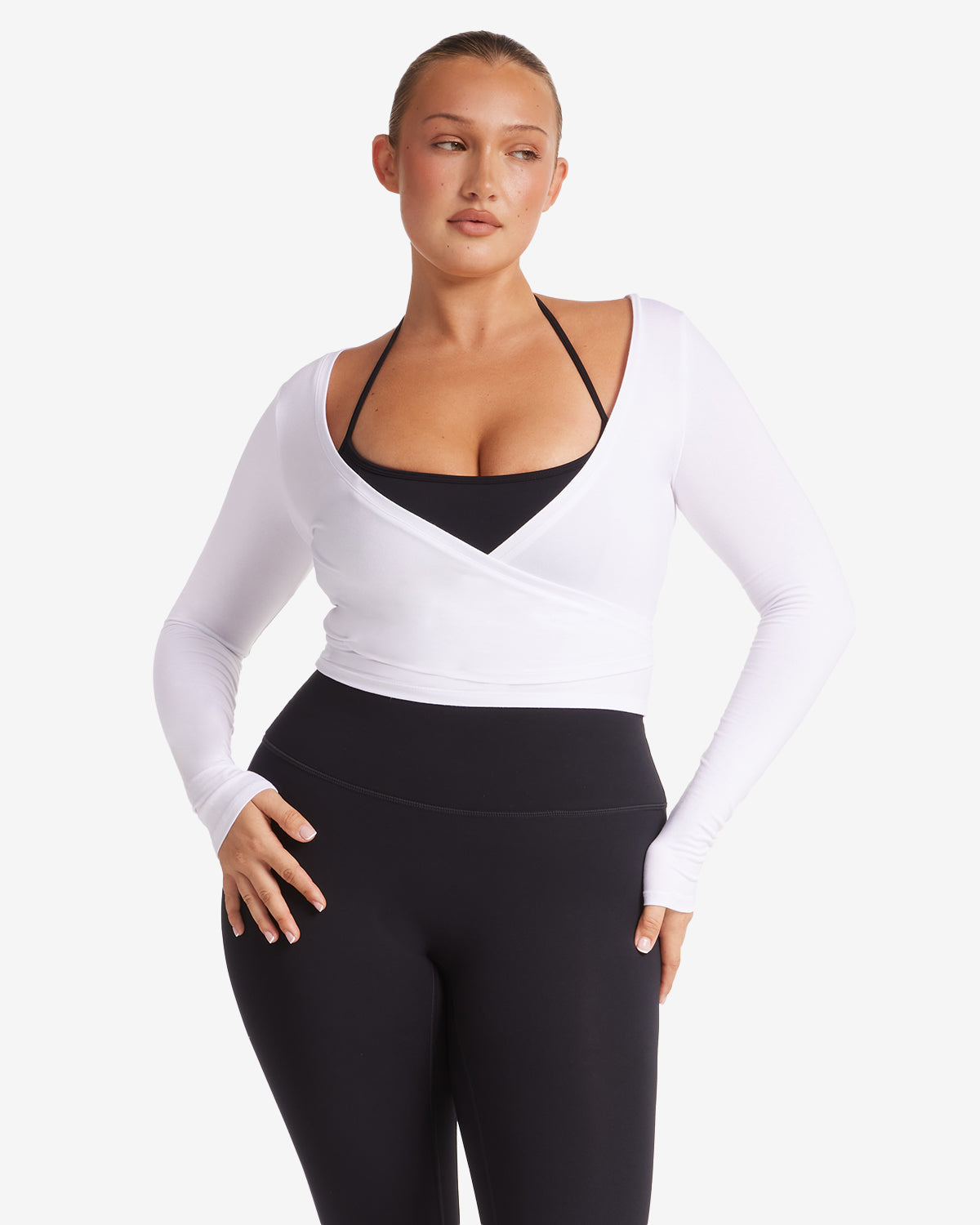 Ballet Wrap Top β White | Fitpulse Gear