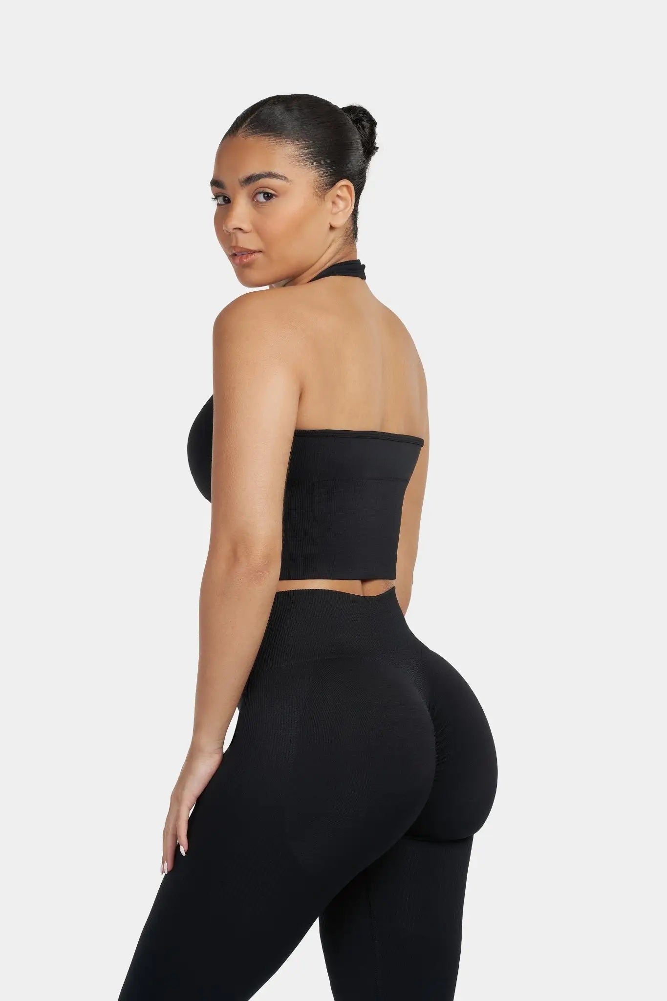 Sculpting Halterneck Top β Black | Fitpulse Gear