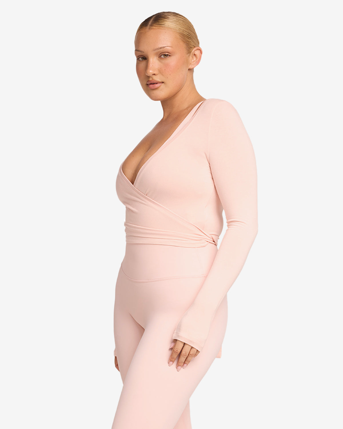 Ballet Wrap Top – Blush | Fitpulse Gear