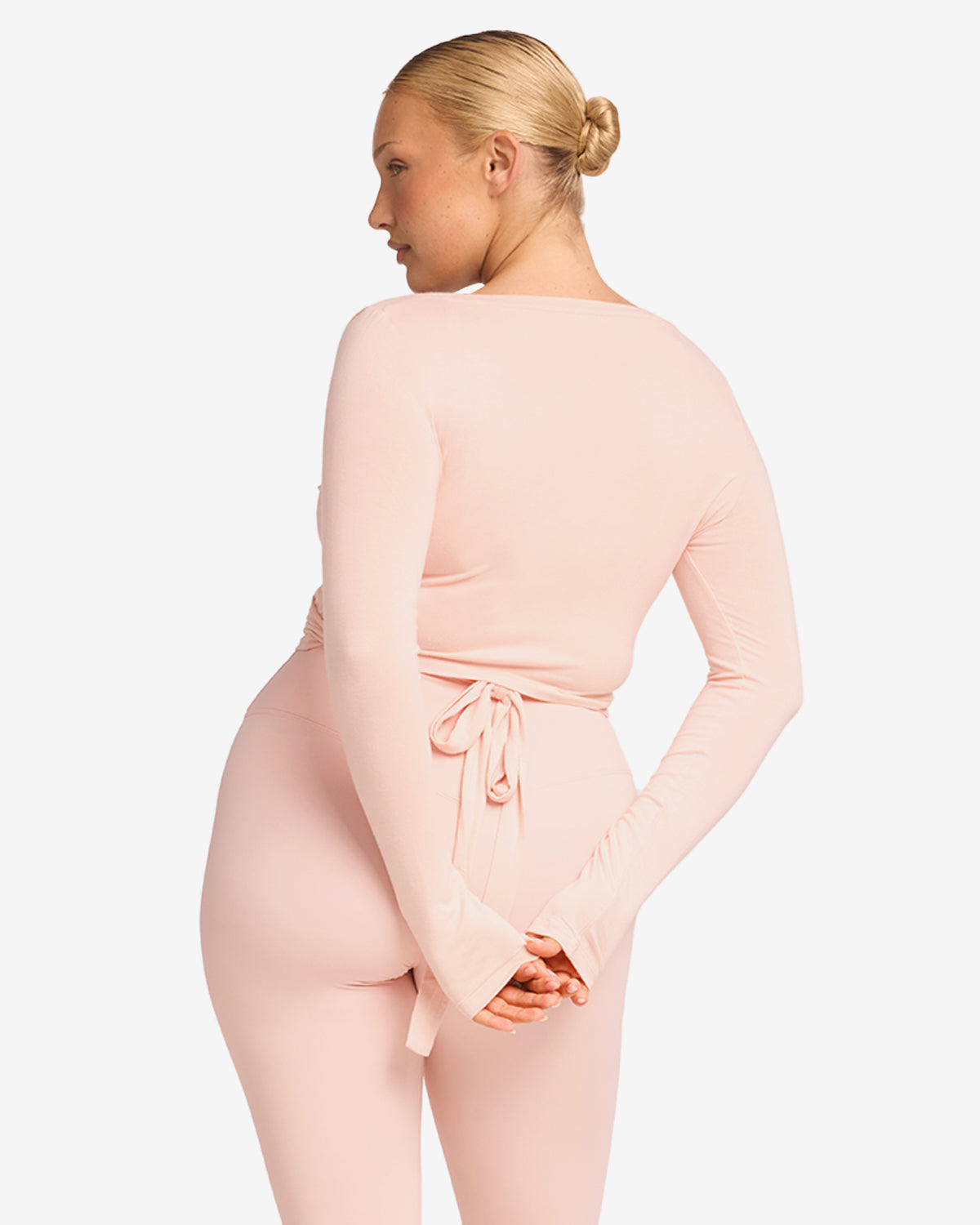 Ballet Wrap Top – Blush | Fitpulse Gear