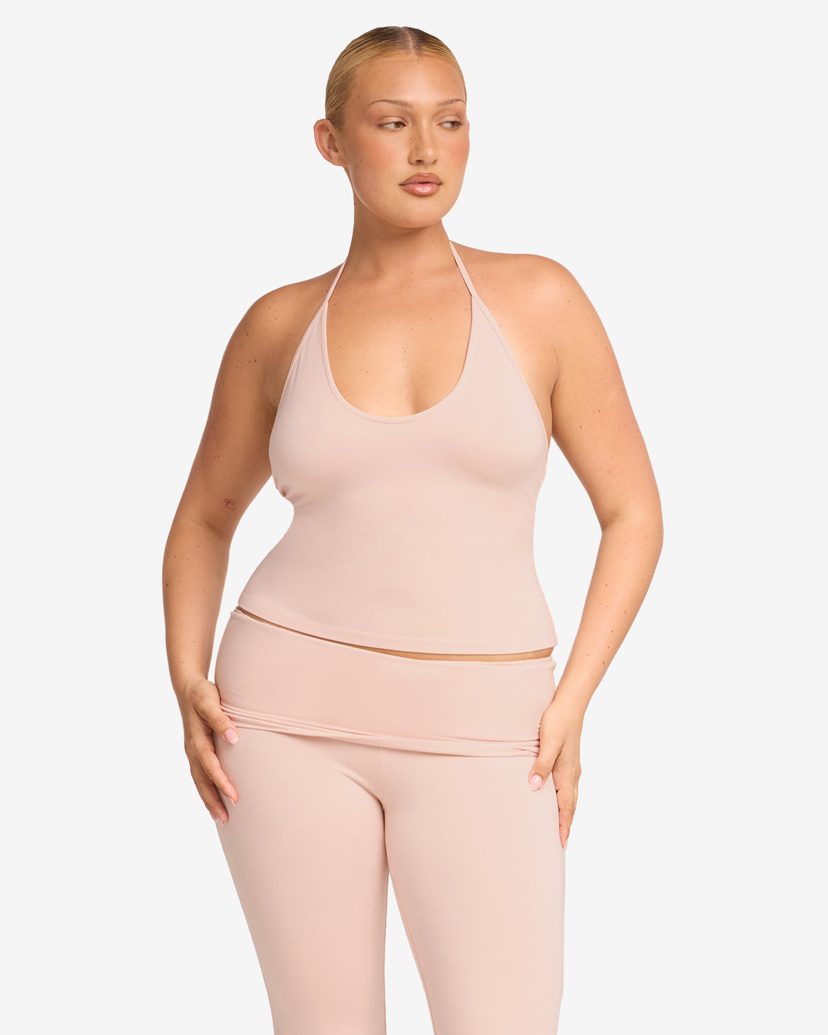 Halter Tie Tank β Blush | Fitpulse Gear
