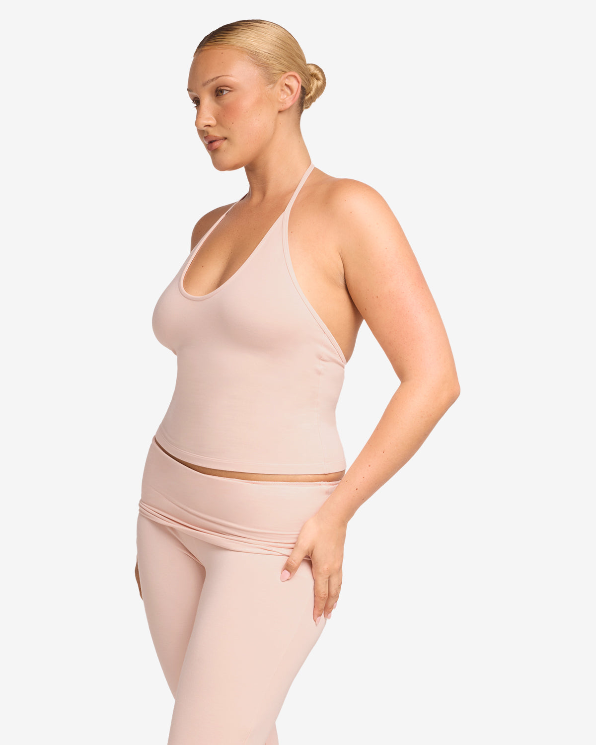 Halter Tie Tank β Blush | Fitpulse Gear
